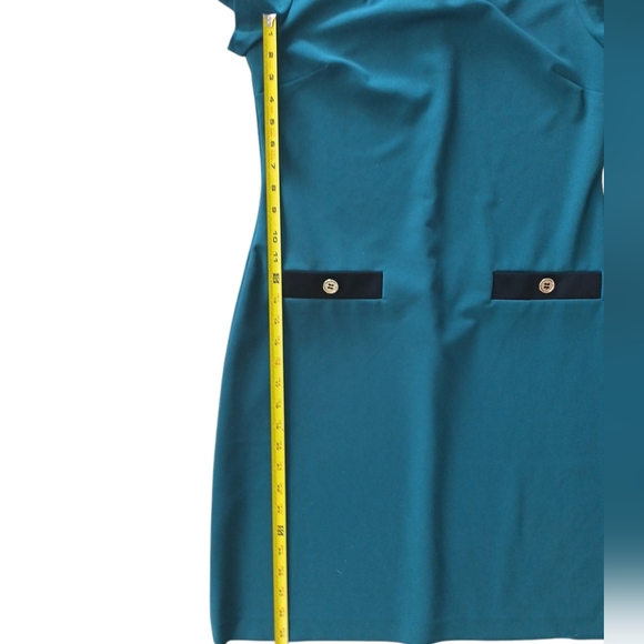 Tommy Hilfiger Blue Embellished Sheath Dress Size 10 - Picture 6 of 8